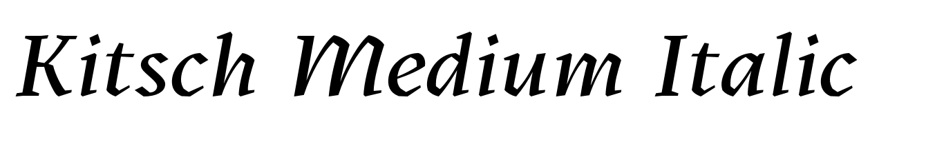 Kitsch Medium Italic